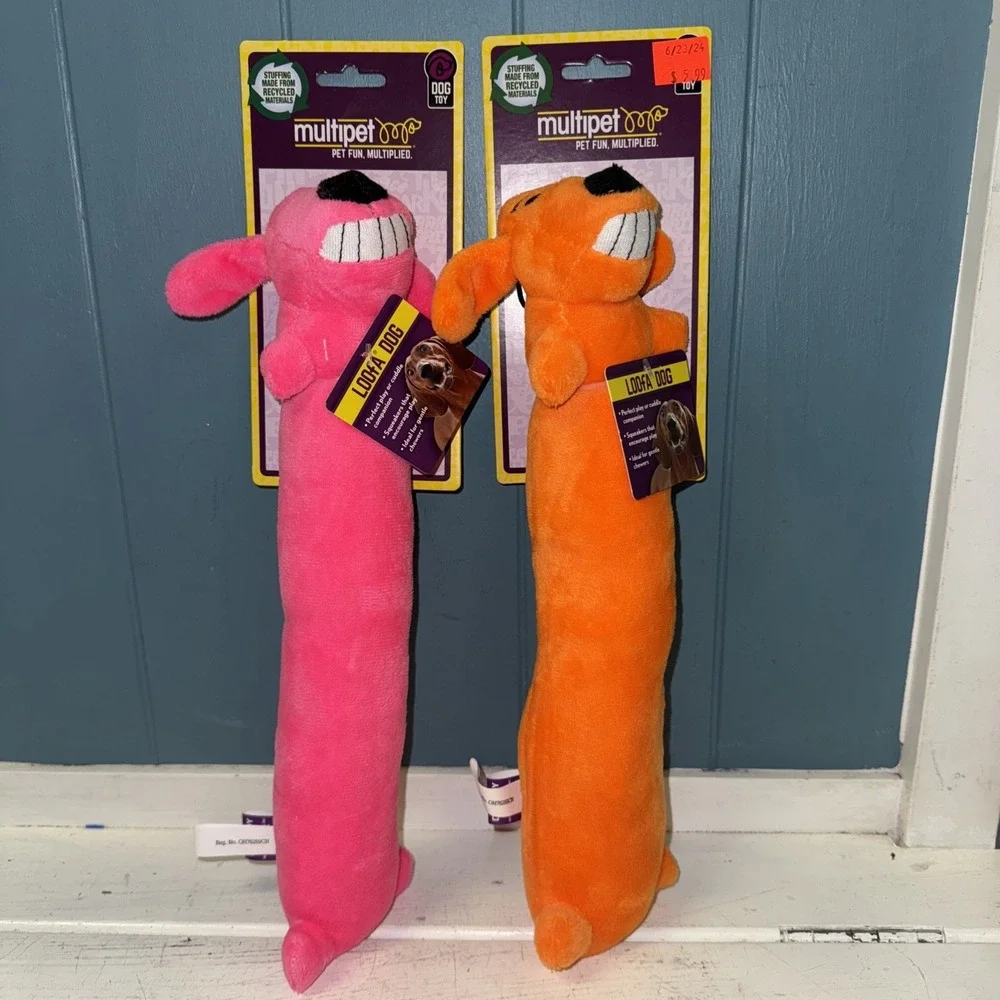 Lot Of 2 Bright‎ Multipet Loofa Ruff 12